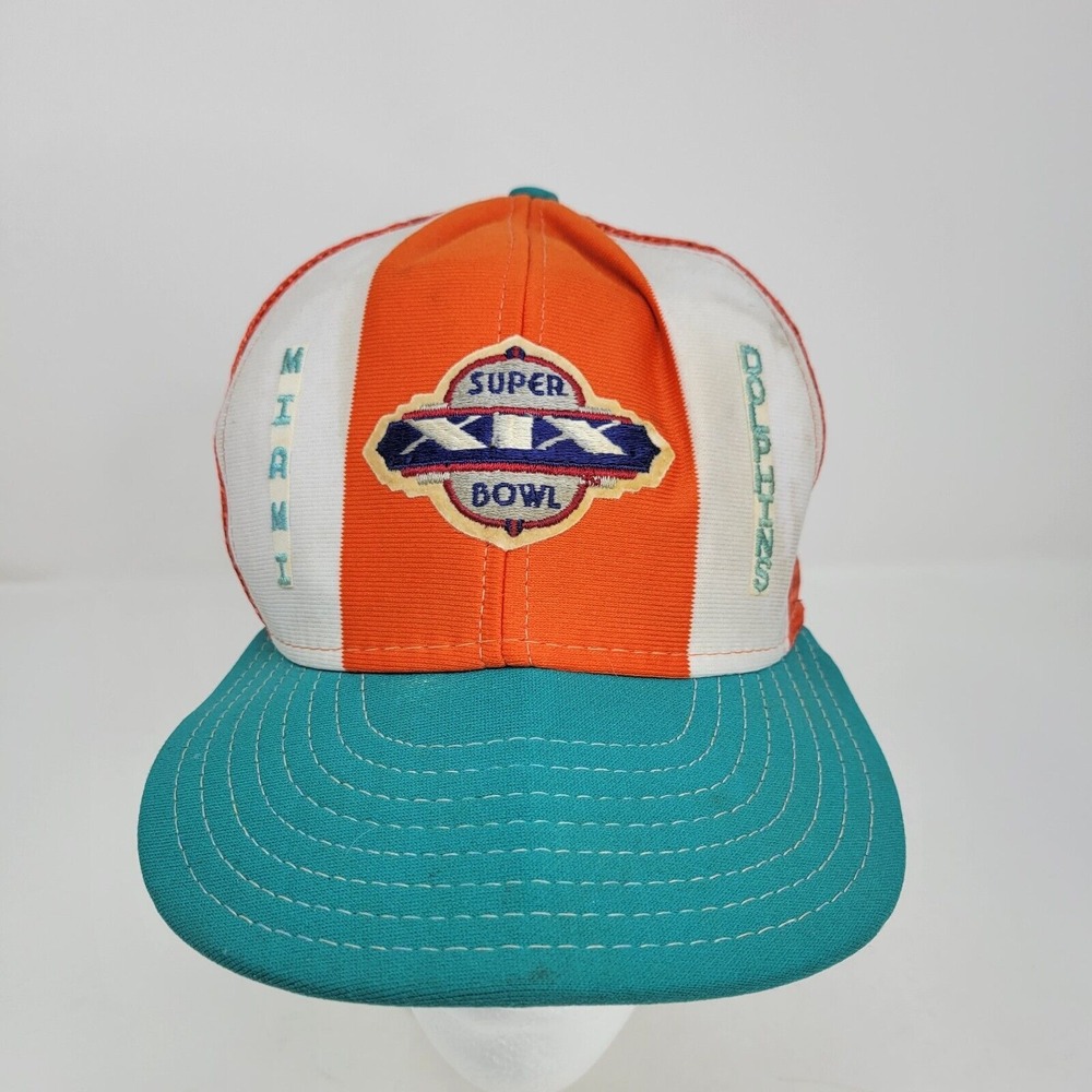Vintage Miami Dolphins Hat Cap Mens Snapback‎ Trucker Superbowl XIX AFC Champion